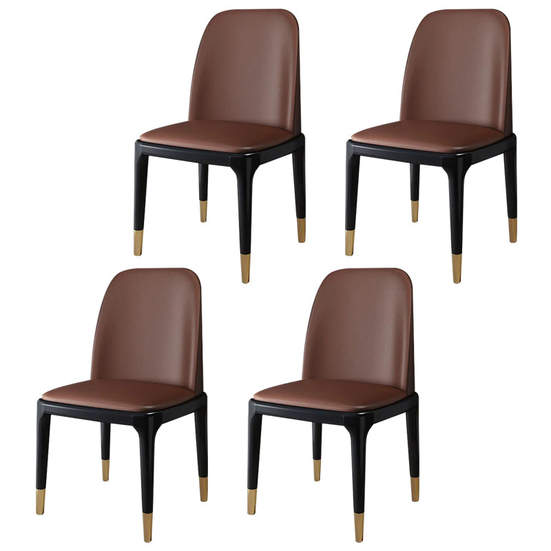Industrial Wood Dining Side Chairs Armless Dining Chair (Set of 2/4/6)