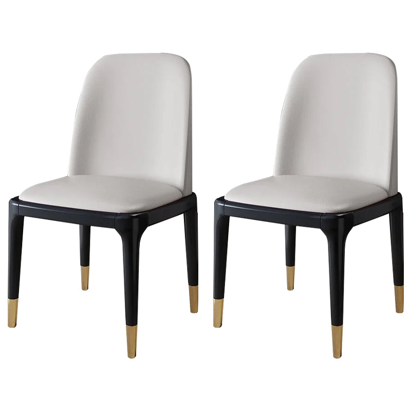 Industrial Wood Dining Side Chairs Armless Dining Chair (Set of 2/4/6)