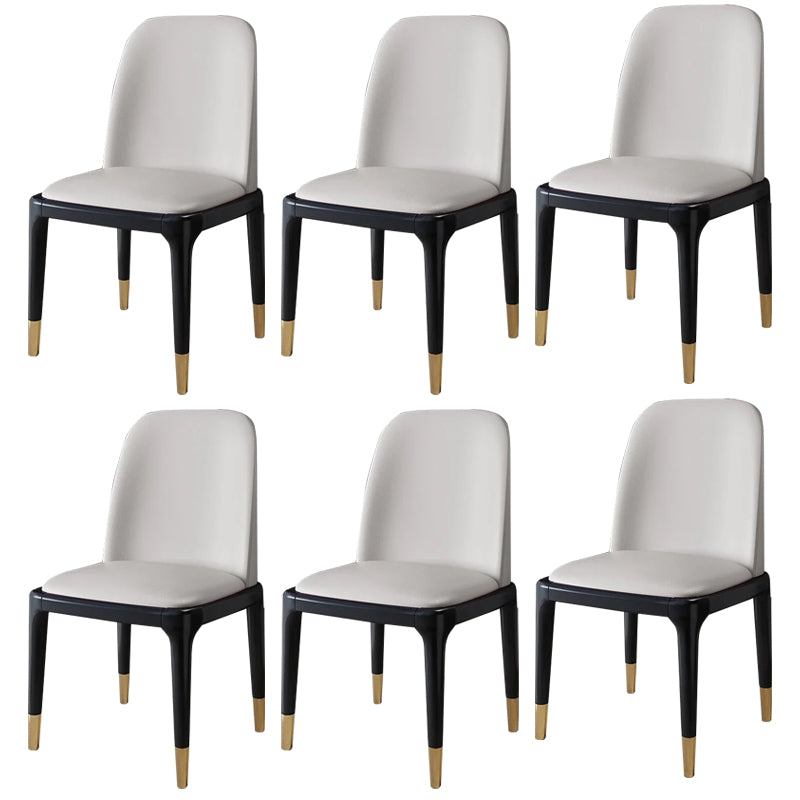 Industrial Wood Dining Side Chairs Armless Dining Chair (Set of 2/4/6)