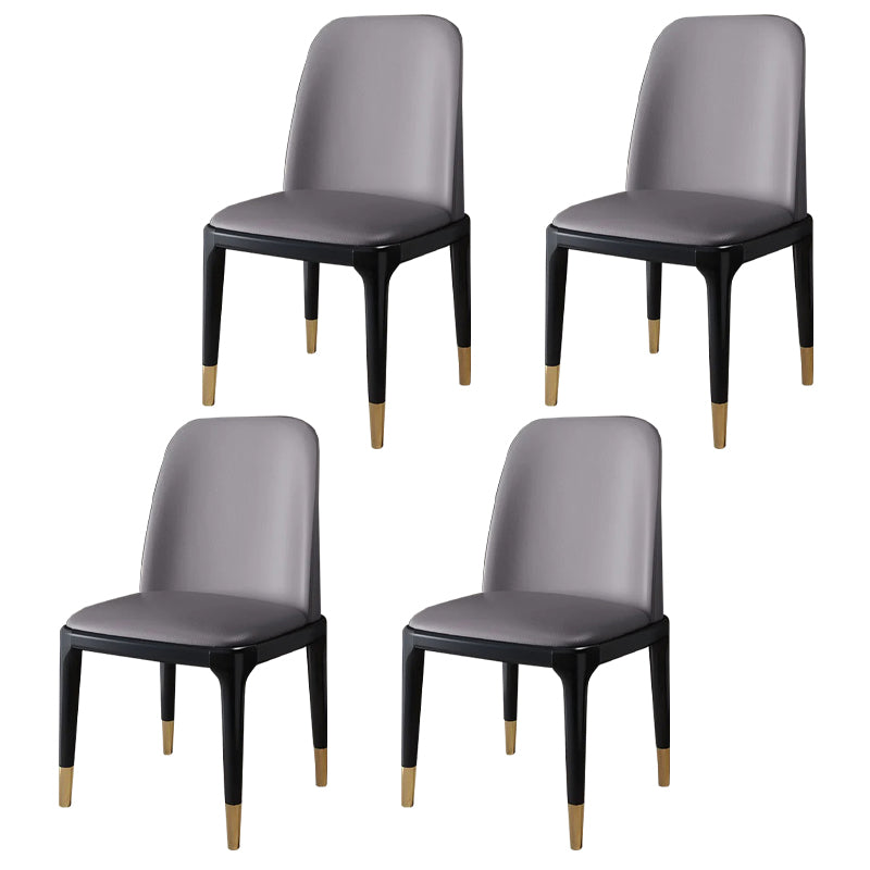 Industrial Wood Dining Side Chairs Armless Dining Chair (Set of 2/4/6)