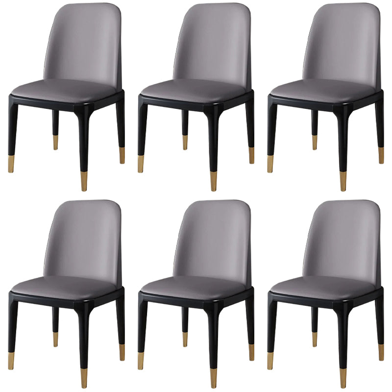 Industrial Wood Dining Side Chairs Armless Dining Chair (Set of 2/4/6)