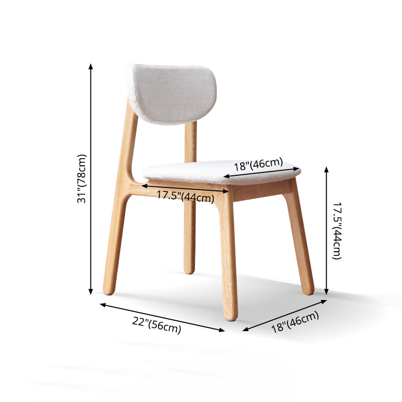 Sedia sala da pranzo scandinava in legno massiccio.