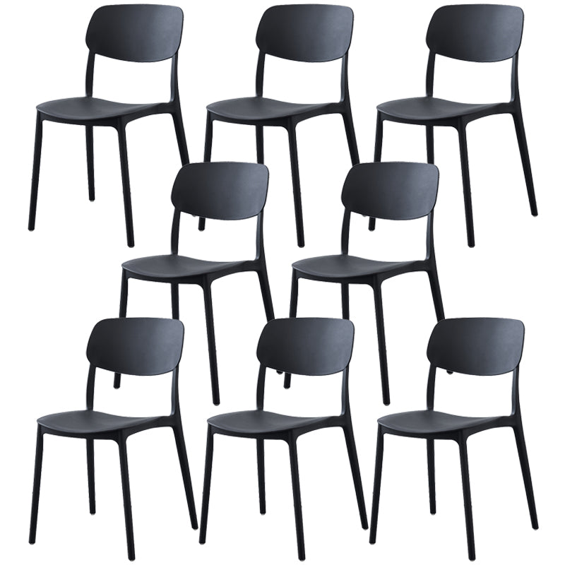 Plastic Side Chair Contemporary Multicolor Open Back Side Chair for Dining Room