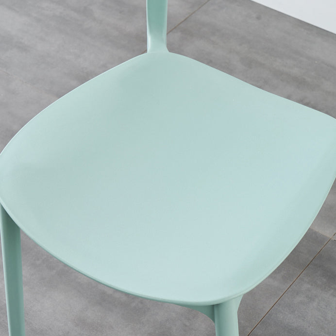 Plastic Side Chair Contemporary Multicolor Open Back Side Chair for Dining Room