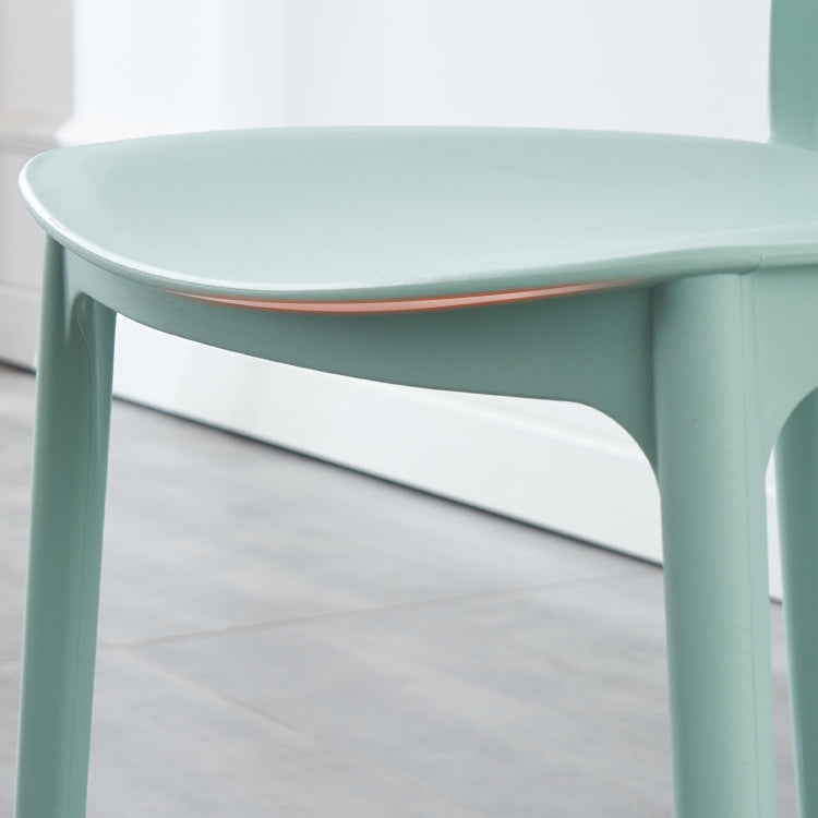 Plastic Side Chair Contemporary Multicolor Open Back Side Chair for Dining Room