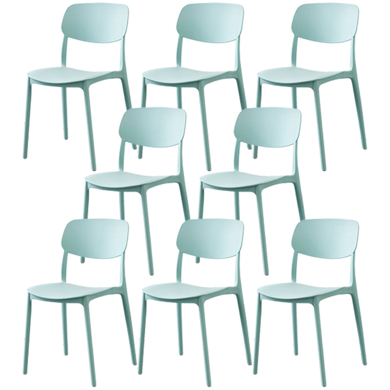 Plastic Side Chair Contemporary Multicolor Open Back Side Chair for Dining Room