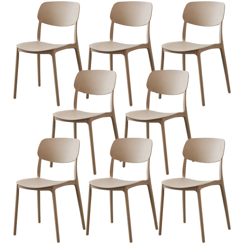 Plastic Side Chair Contemporary Multicolor Open Back Side Chair for Dining Room