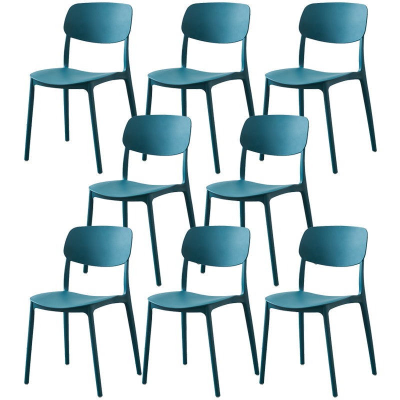 Plastic Side Chair Contemporary Multicolor Open Back Side Chair for Dining Room