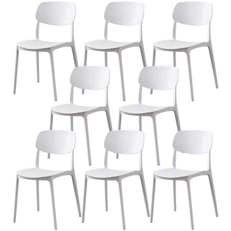 Plastic Side Chair Contemporary Multicolor Open Back Side Chair for Dining Room