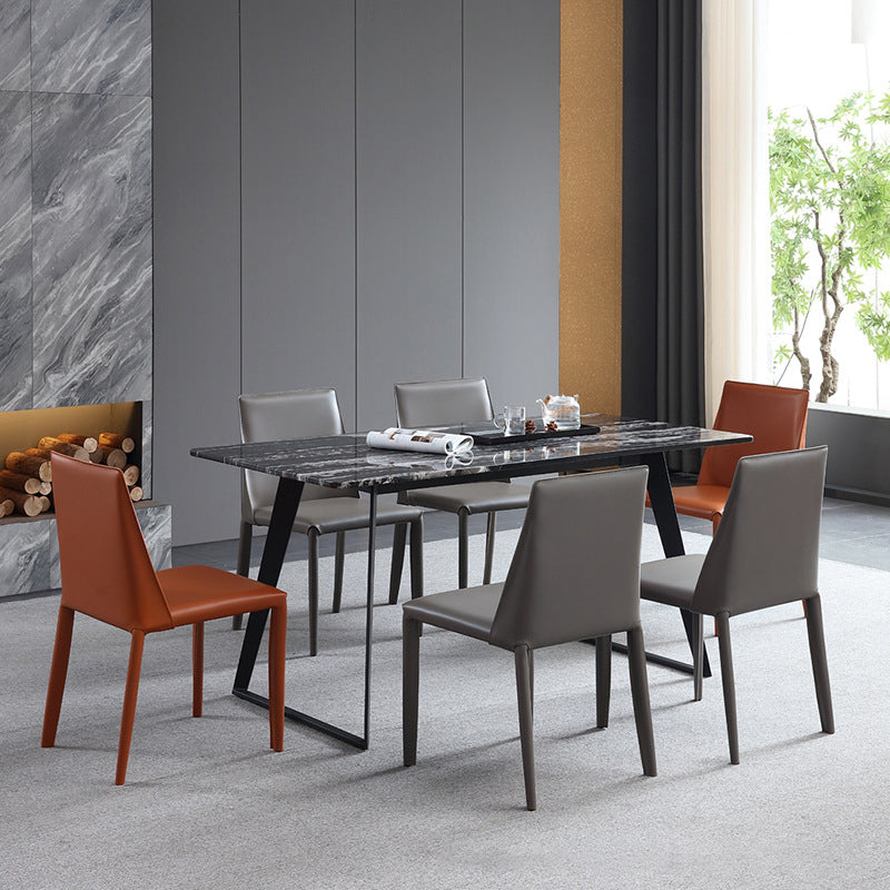 Cuisine contemporaine en métal dinant la chaise latérale solide arrière dinant la chaise latérale