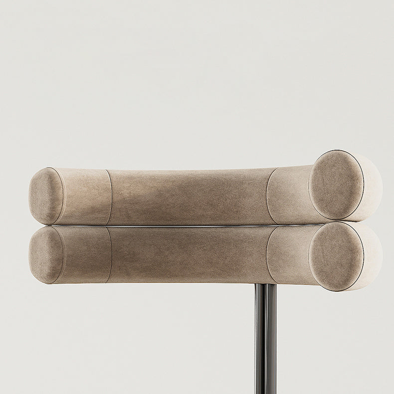 Chaise de salle à manger contemporaine sans accoudoirs en métal, chaise latérale de salle à manger à dossier ouvert pour un usage domestique