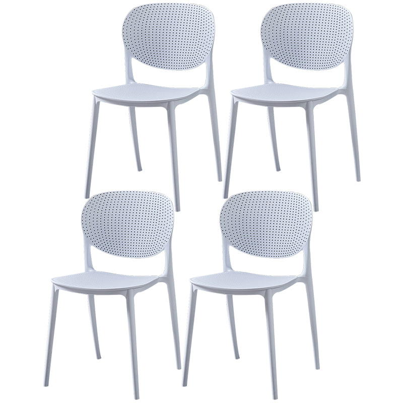 Modern Plastic Open Back Side Chair 32"H Acrylic Dining Chair for Restaurant Bedroom
