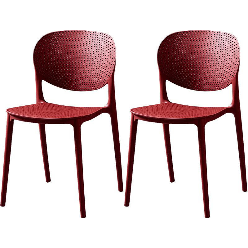 Modern Plastic Open Back Side Chair 32"H Acrylic Dining Chair for Restaurant Bedroom