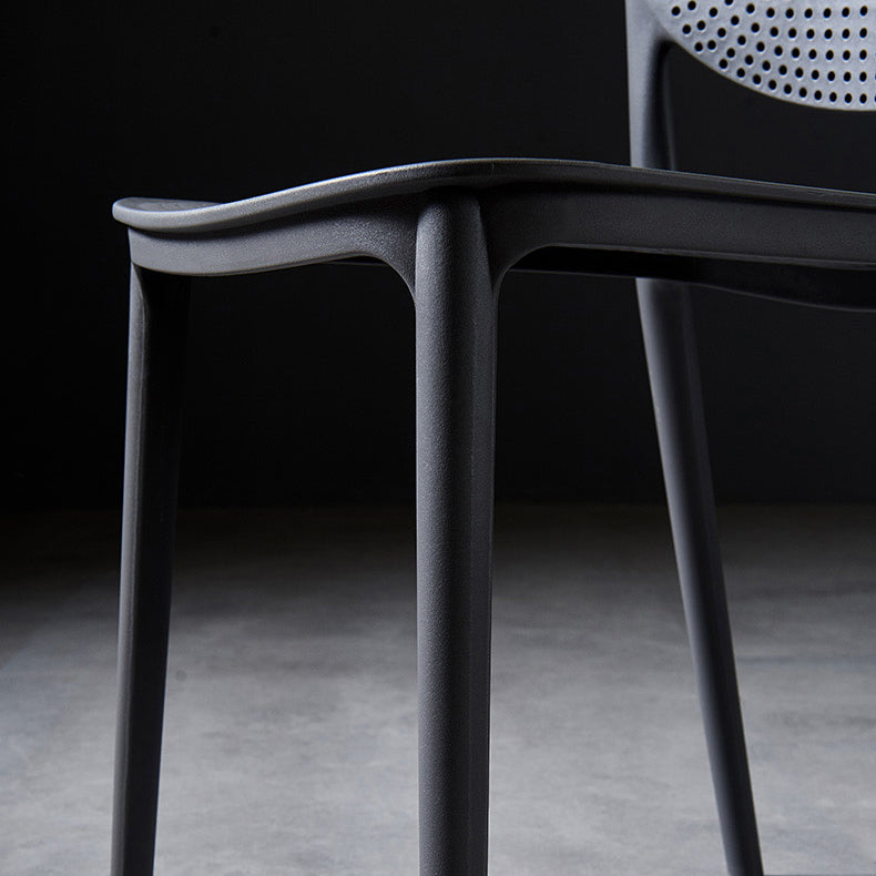 Modern Plastic Open Back Side Chair 32"H Acrylic Dining Chair for Restaurant Bedroom