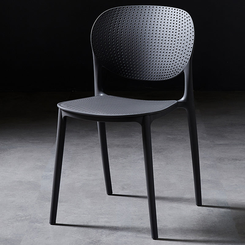 Modern Plastic Open Back Side Chair 32"H Acrylic Dining Chair for Restaurant Bedroom