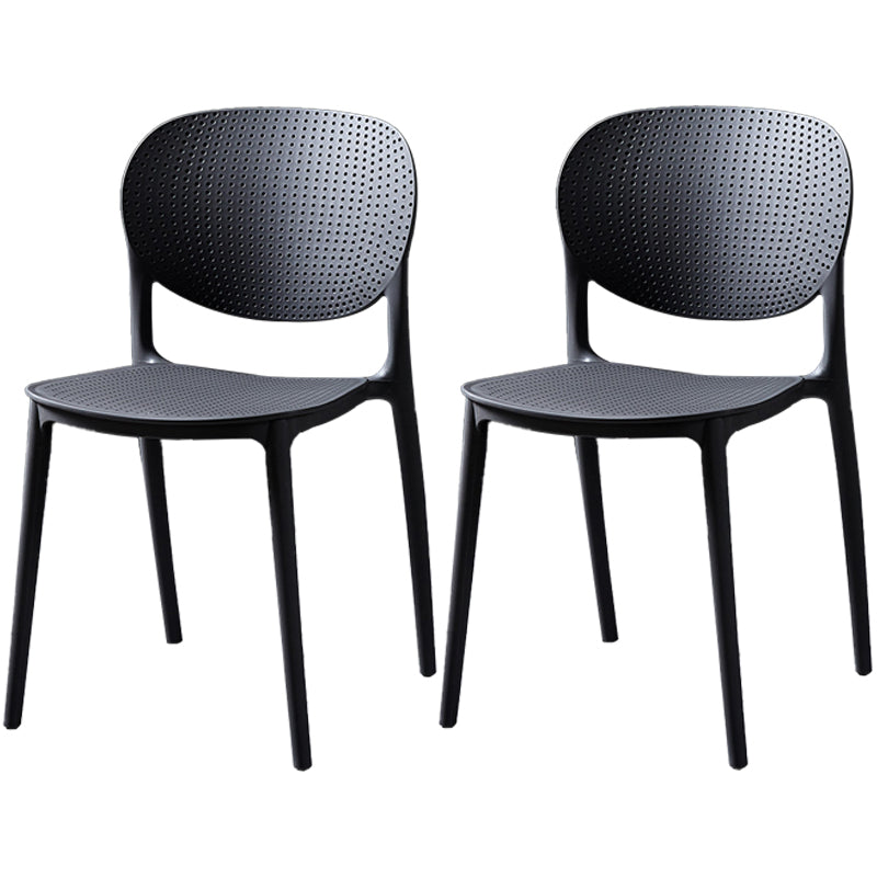 Modern Plastic Open Back Side Chair 32"H Acrylic Dining Chair for Restaurant Bedroom