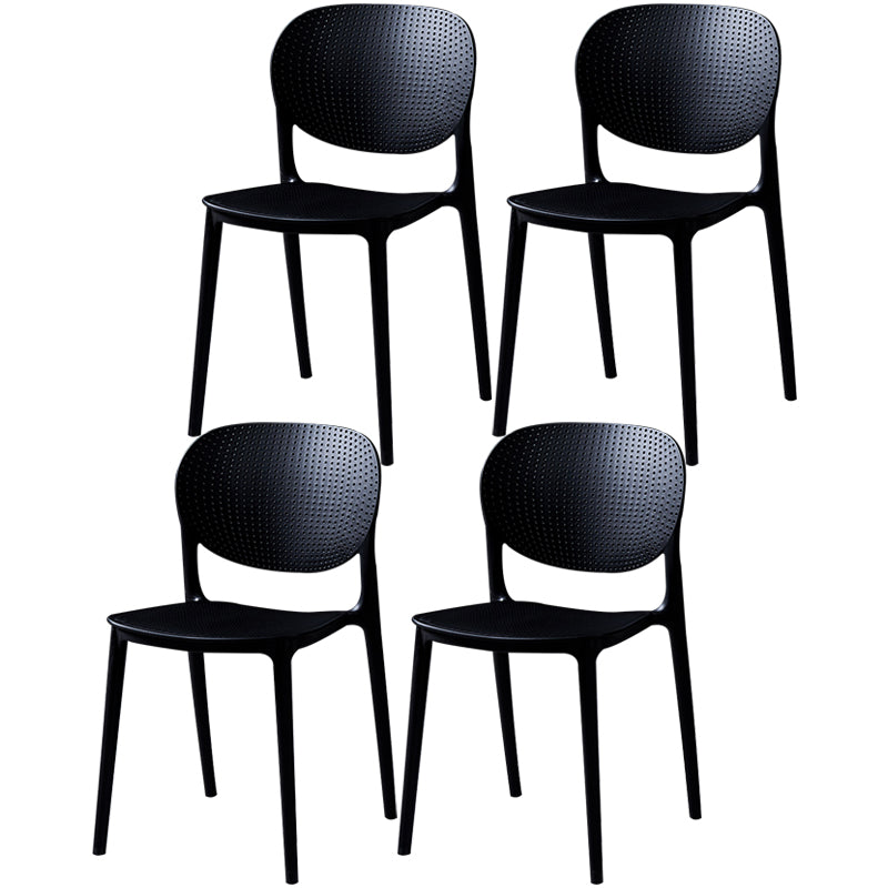 Modern Plastic Open Back Side Chair 32"H Acrylic Dining Chair for Restaurant Bedroom