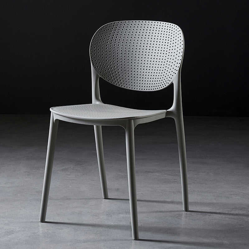 Modern Plastic Open Back Side Chair 32"H Acrylic Dining Chair for Restaurant Bedroom