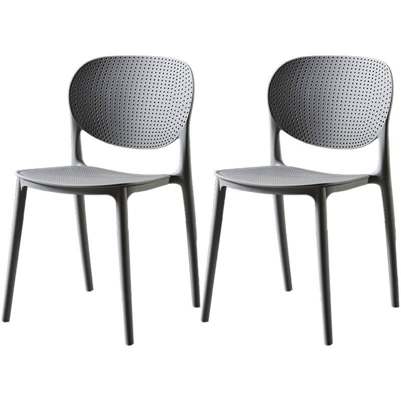 Modern Plastic Open Back Side Chair 32"H Acrylic Dining Chair for Restaurant Bedroom
