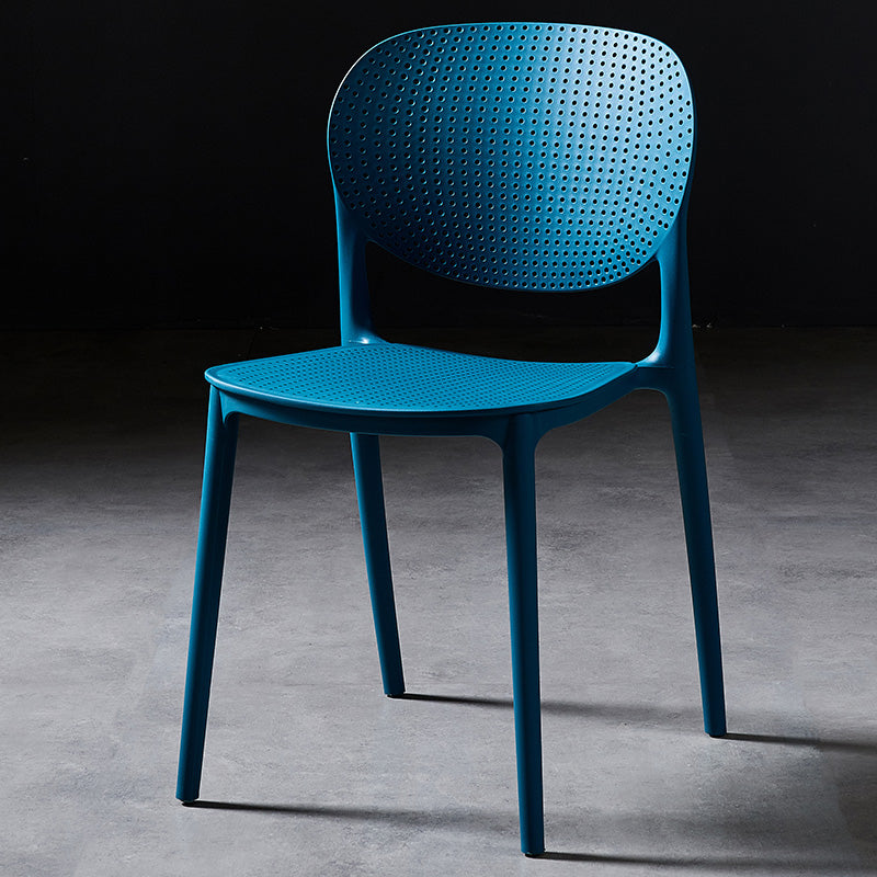 Modern Plastic Open Back Side Chair 32"H Acrylic Dining Chair for Restaurant Bedroom