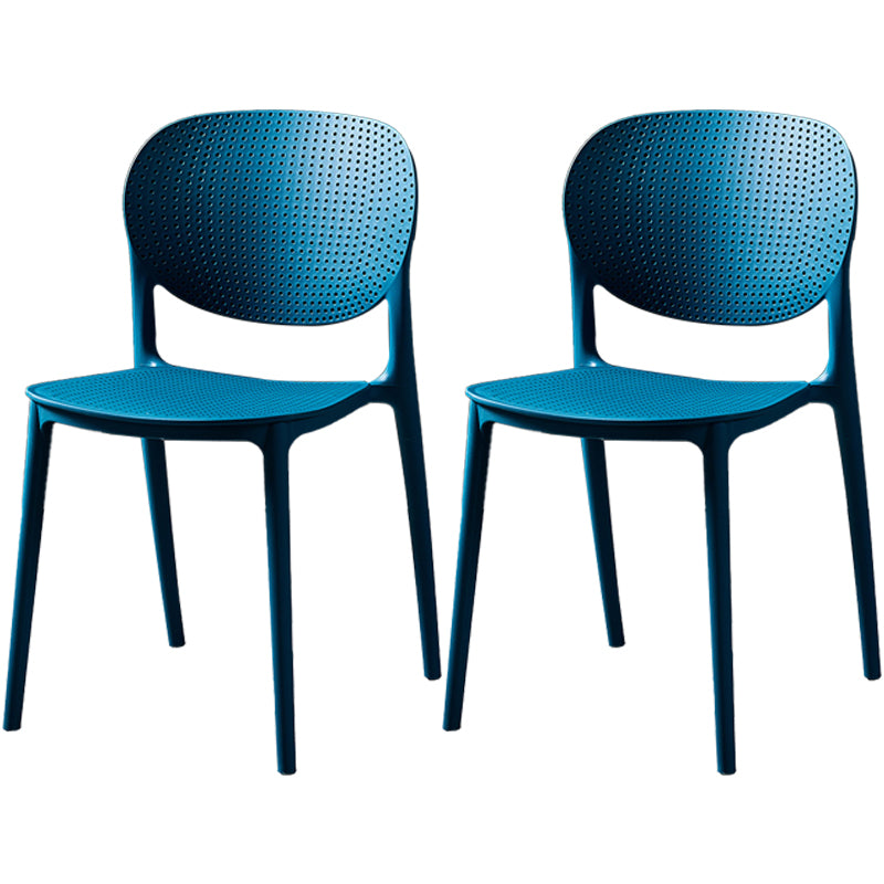 Modern Plastic Open Back Side Chair 32"H Acrylic Dining Chair for Restaurant Bedroom