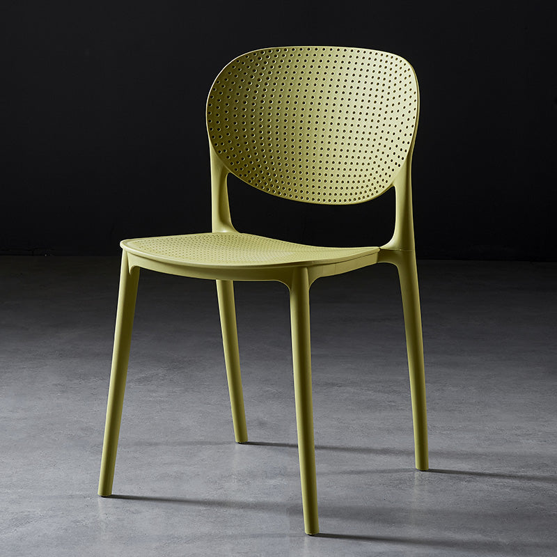 Modern Plastic Open Back Side Chair 32"H Acrylic Dining Chair for Restaurant Bedroom