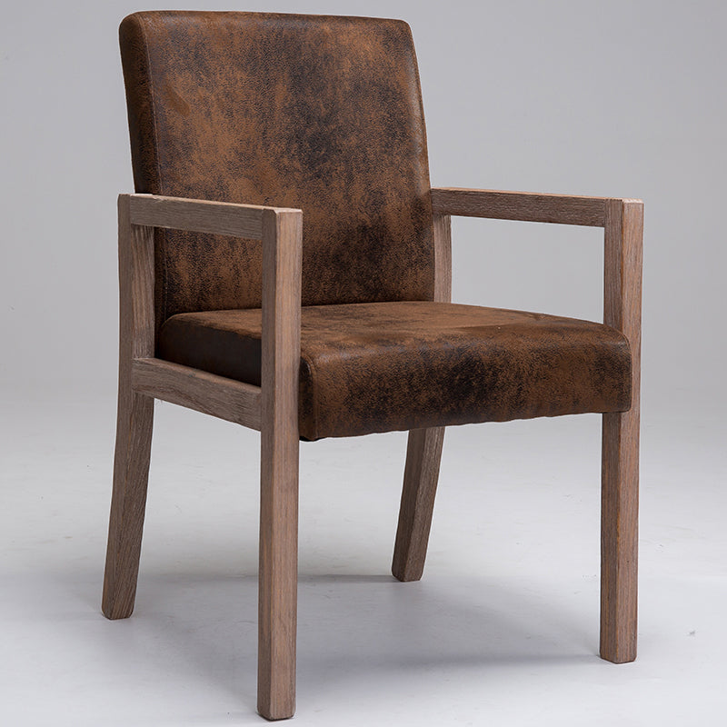 Chaise de bras à domicile contemporain Parsons en bois rembourré chaise de salle à manger en bois