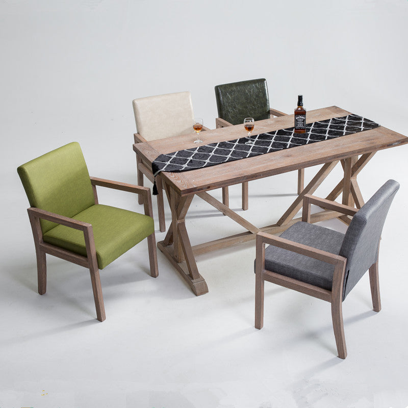 Chaise de bras à domicile contemporain Parsons en bois rembourré chaise de salle à manger en bois