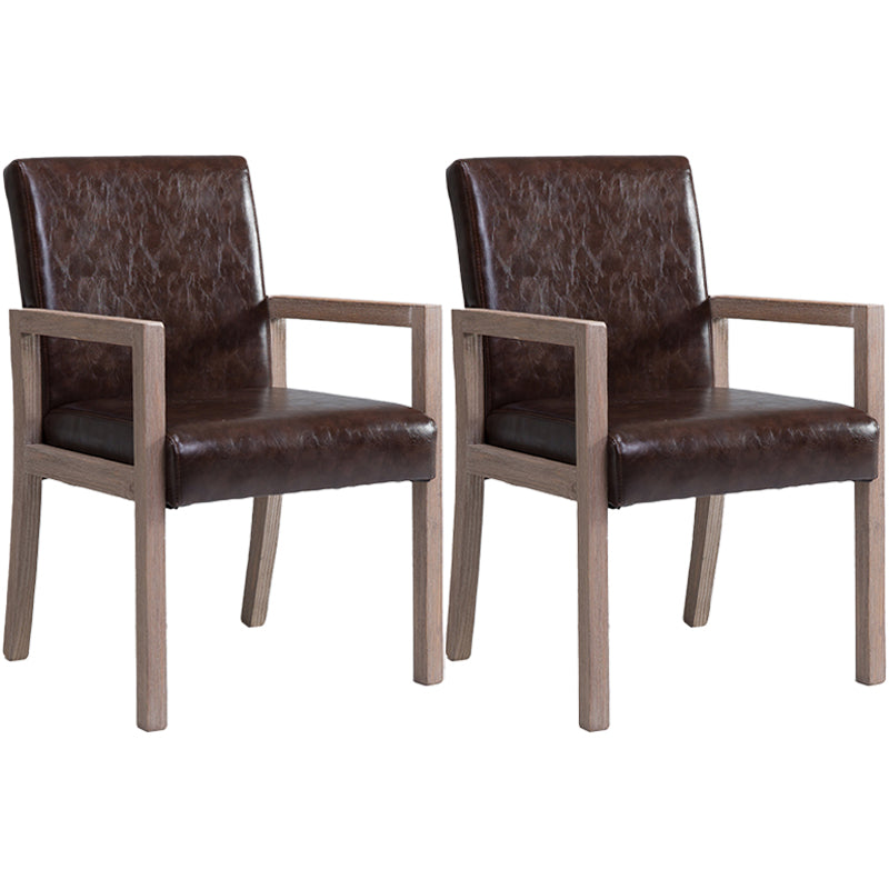 Chaise de bras à domicile contemporain Parsons en bois rembourré chaise de salle à manger en bois