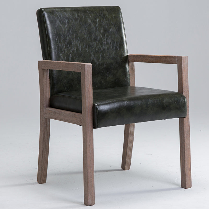 Chaise de bras à domicile contemporain Parsons en bois rembourré chaise de salle à manger en bois