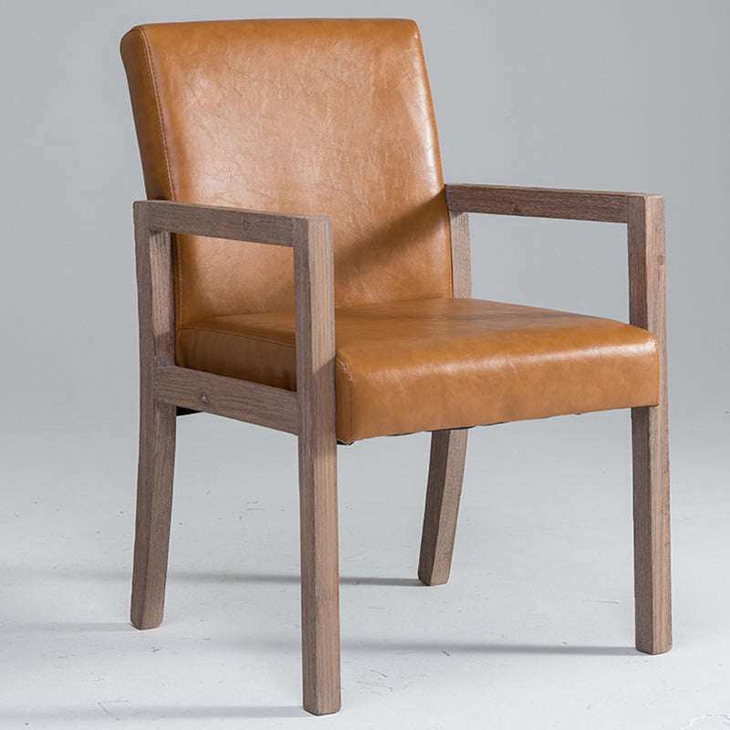 Chaise de bras à domicile contemporain Parsons en bois rembourré chaise de salle à manger en bois