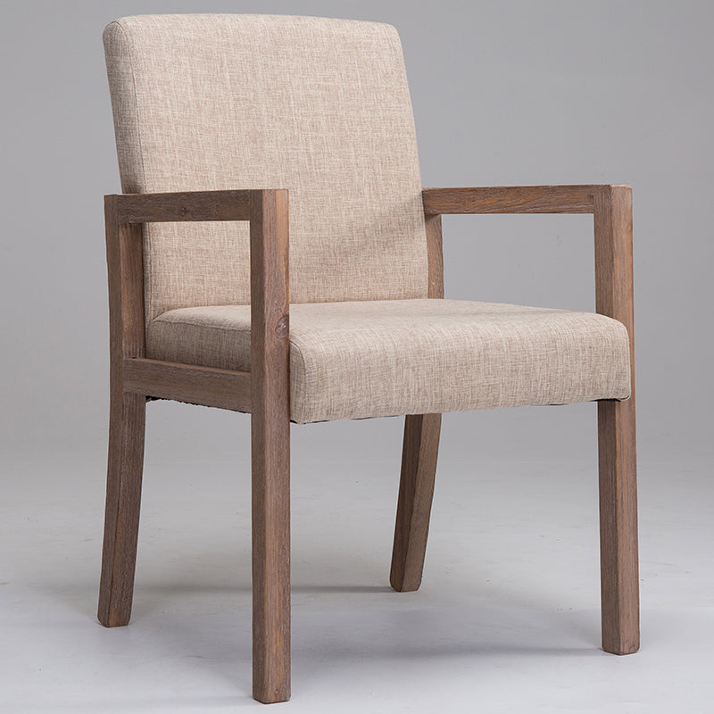 Chaise de bras à domicile contemporain Parsons en bois rembourré chaise de salle à manger en bois