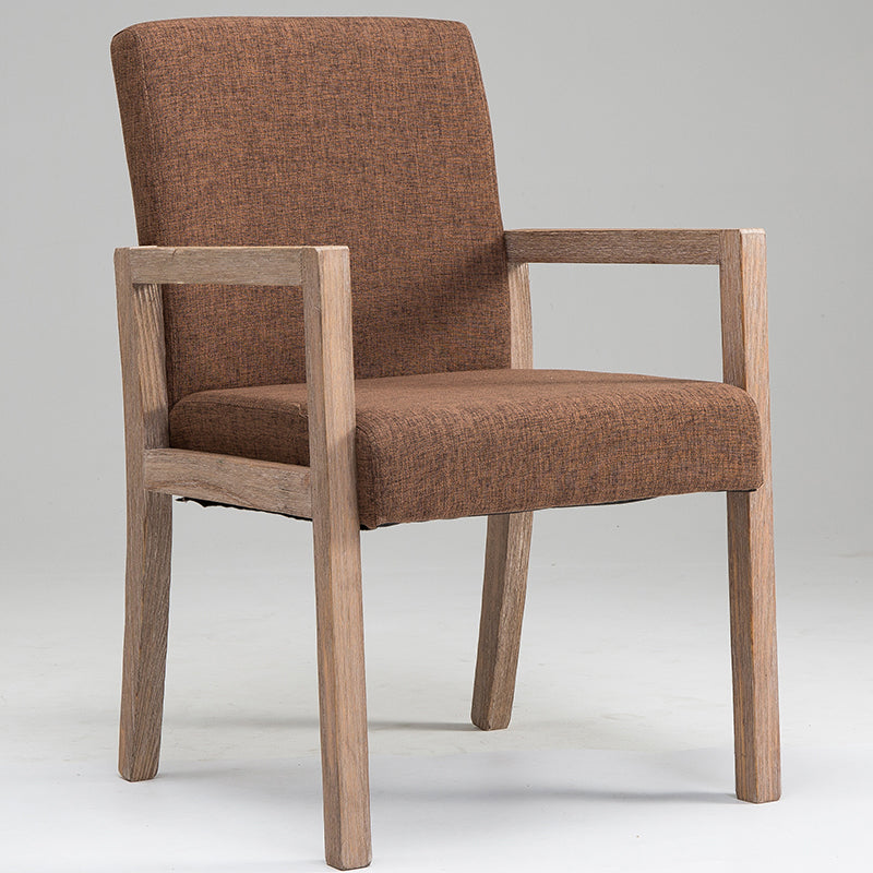 Chaise de bras à domicile contemporain Parsons en bois rembourré chaise de salle à manger en bois