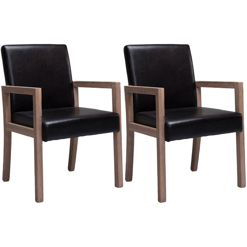 Chaise de bras à domicile contemporain Parsons en bois rembourré chaise de salle à manger en bois