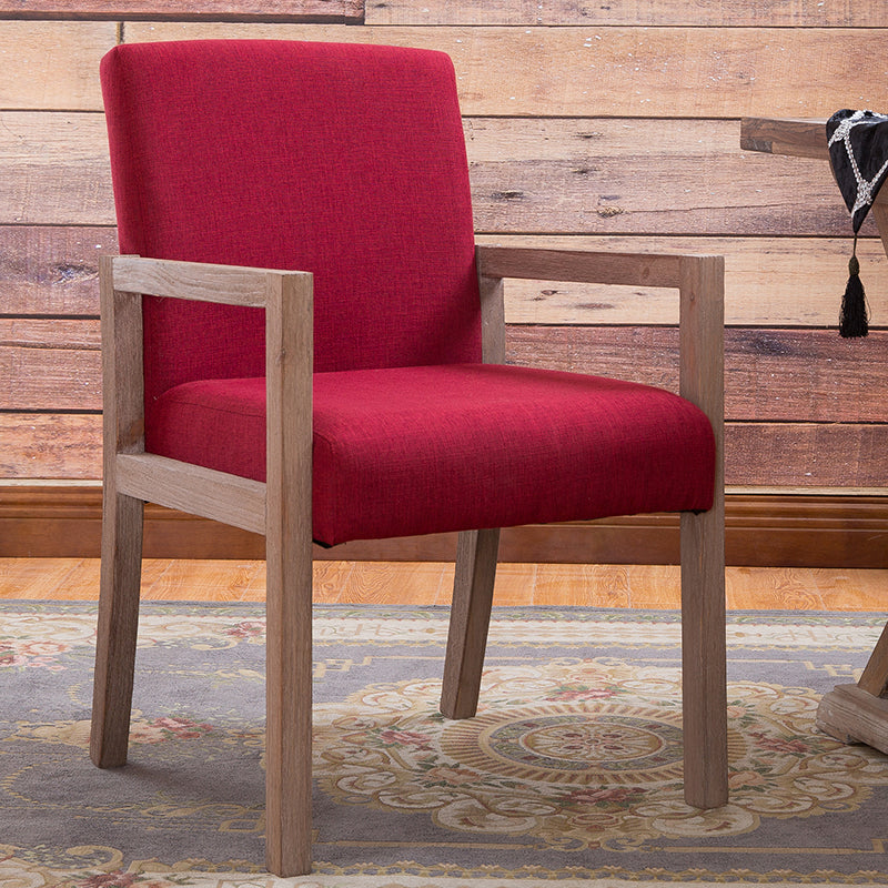 Chaise de bras à domicile contemporain Parsons en bois rembourré chaise de salle à manger en bois