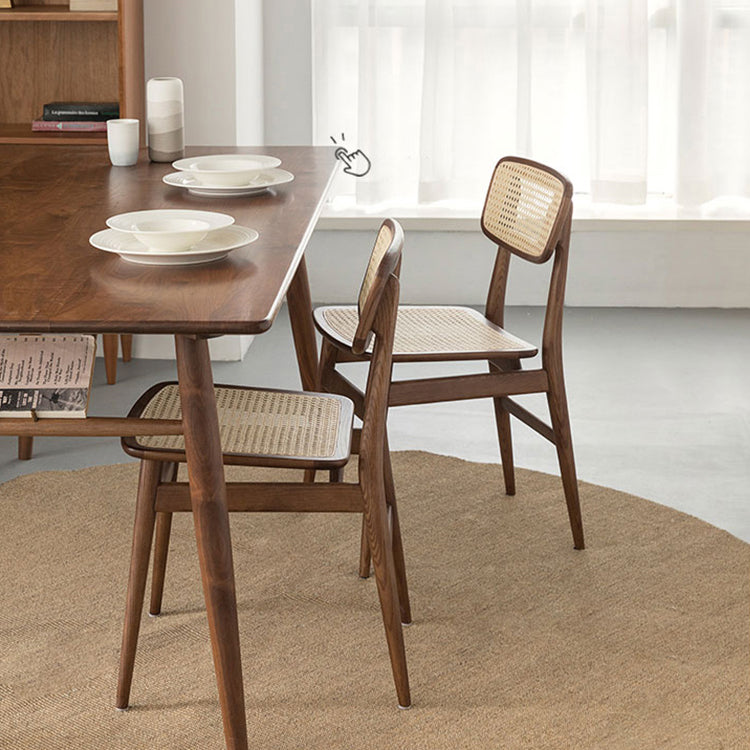 Solid Wood Traditional Dining Chair Matte Finish Open Back Dining Side Chair
