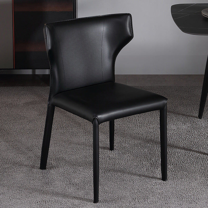 Cuisine contemporaine Solide Back Dining Claid Tite Metal Dining Dining Side Side