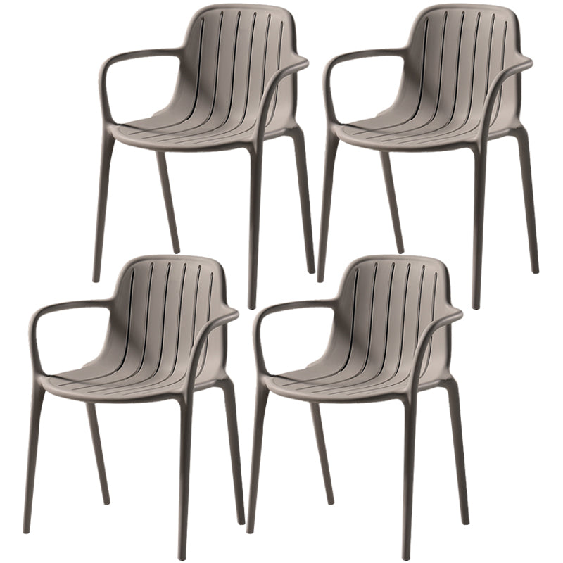 Chaise de salle à manger contemporaine en plastique, chaise latérale arrière Windsor pour usage domestique