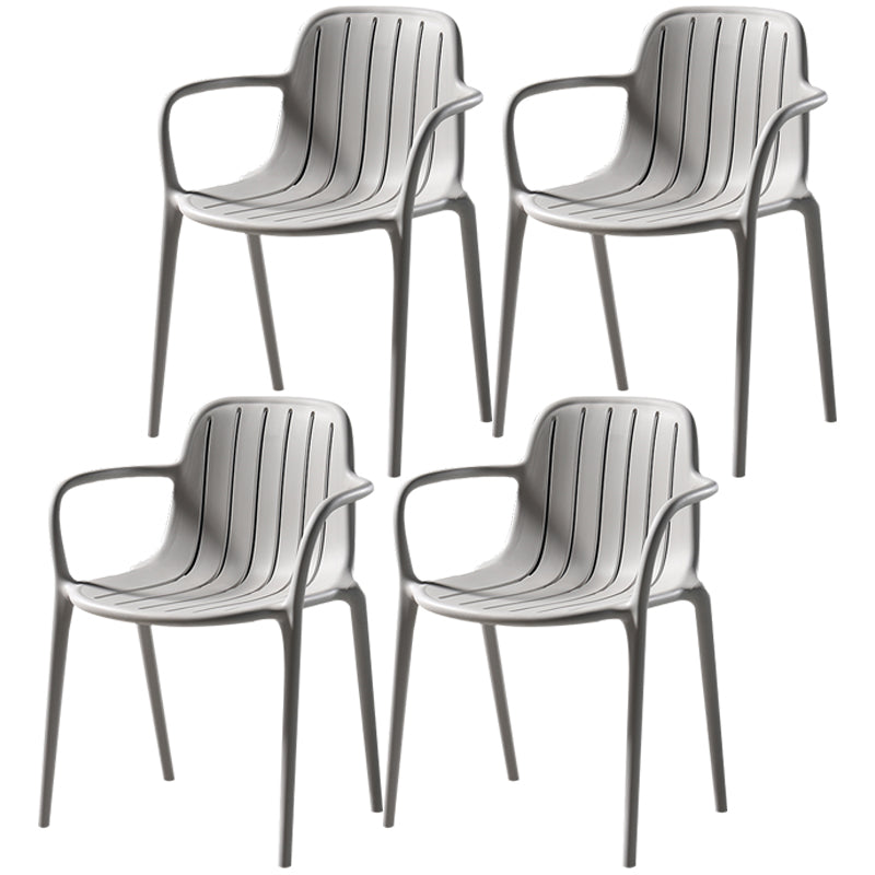 Chaise de salle à manger contemporaine en plastique, chaise latérale arrière Windsor pour usage domestique