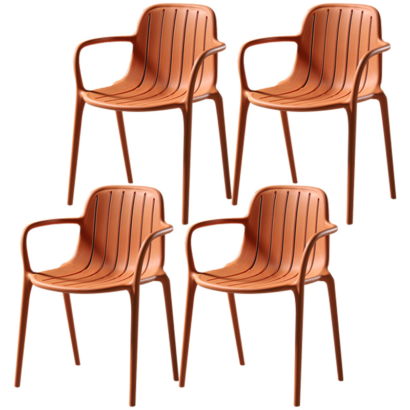 Chaise de salle à manger contemporaine en plastique, chaise latérale arrière Windsor pour usage domestique