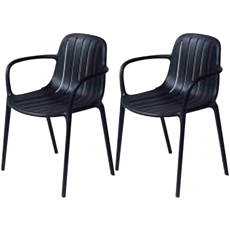 Chaise de salle à manger contemporaine en plastique, chaise latérale arrière Windsor pour usage domestique