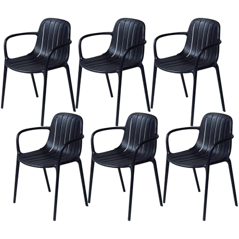 Chaise de salle à manger contemporaine en plastique, chaise latérale arrière Windsor pour usage domestique