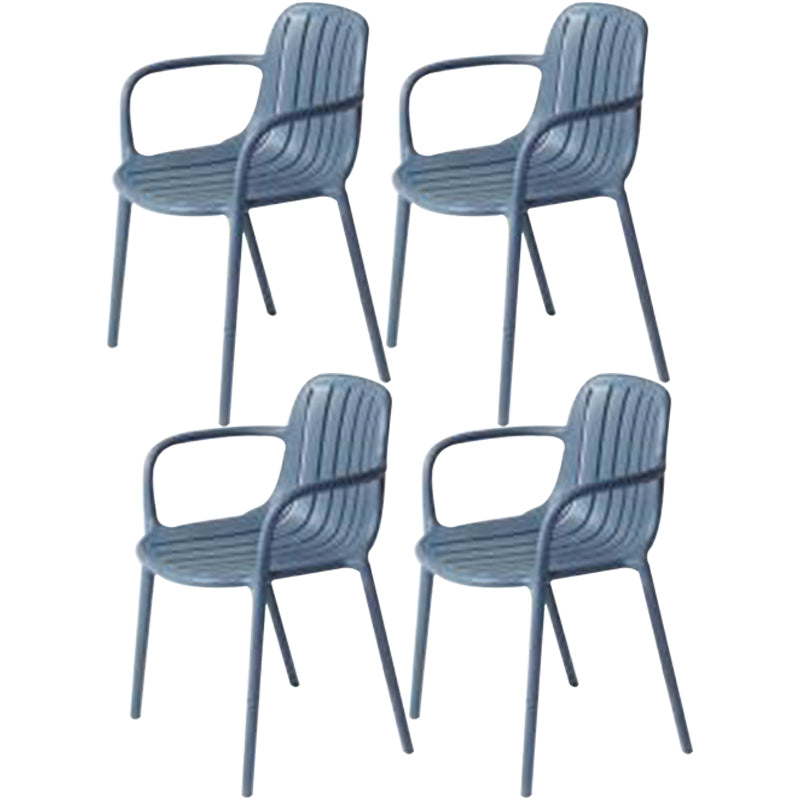 Chaise de salle à manger contemporaine en plastique, chaise latérale arrière Windsor pour usage domestique