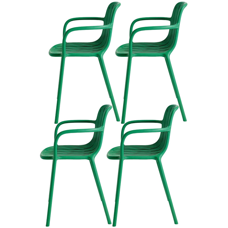 Chaise de salle à manger contemporaine en plastique, chaise latérale arrière Windsor pour usage domestique