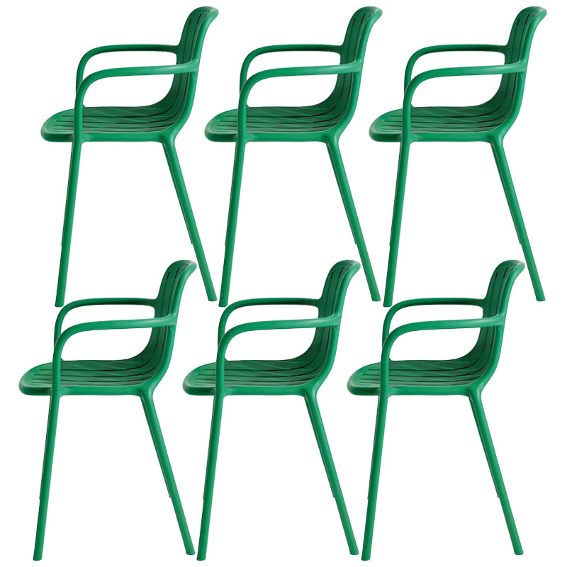 Chaise de salle à manger contemporaine en plastique, chaise latérale arrière Windsor pour usage domestique