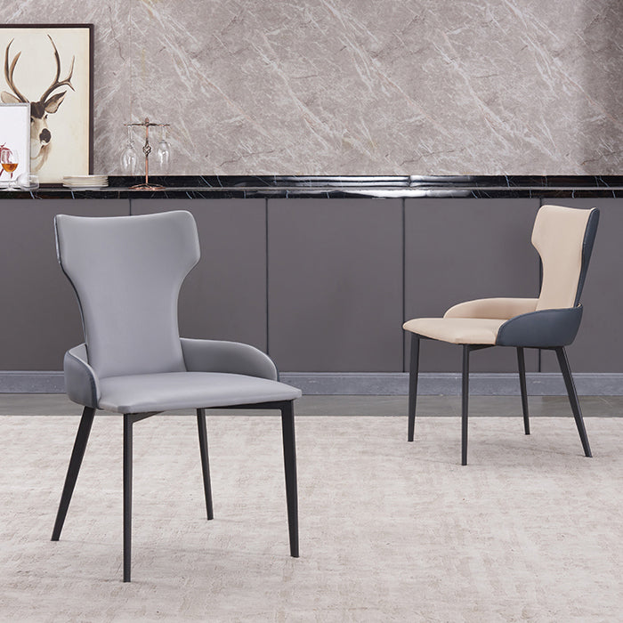 Chaise latérale de style contemporain de style contemporain en métal de 21 '' chaise large