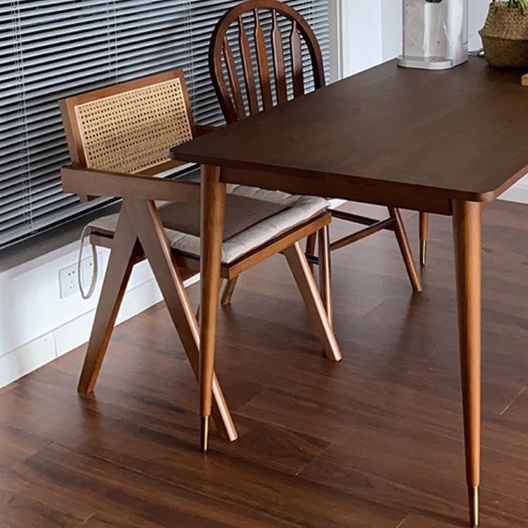 Modern Style Kitchen Dining Room Wood Chair Set Open Back Arm Chairs Set