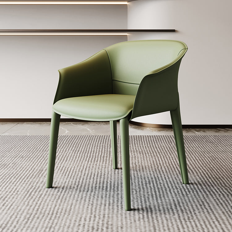 Chaise de salle à manger contemporaine en métal, finition métallique, chaise de salle à manger à dossier solide