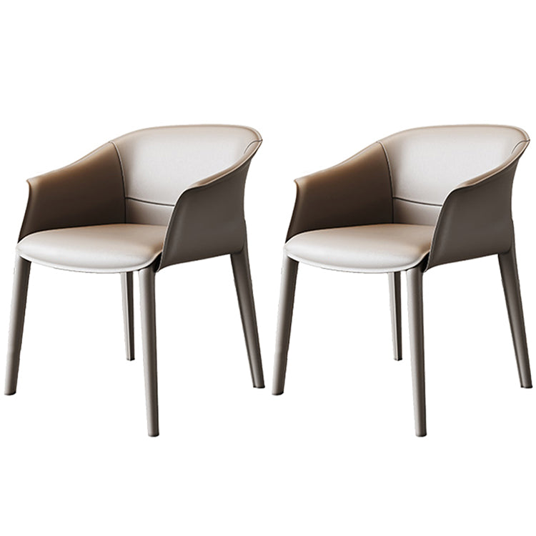 Chaise de salle à manger contemporaine en métal, finition métallique, chaise de salle à manger à dossier solide