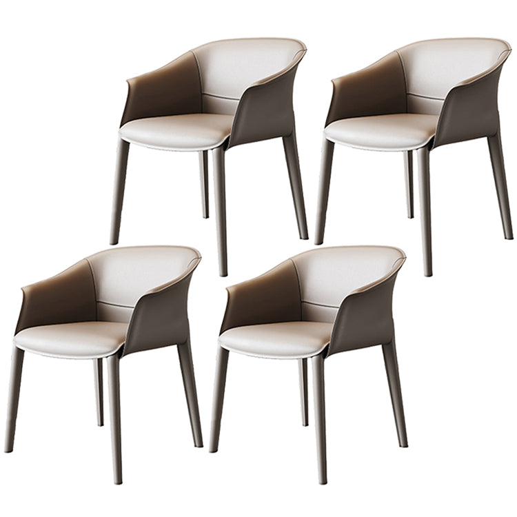 Chaise de salle à manger contemporaine en métal, finition métallique, chaise de salle à manger à dossier solide